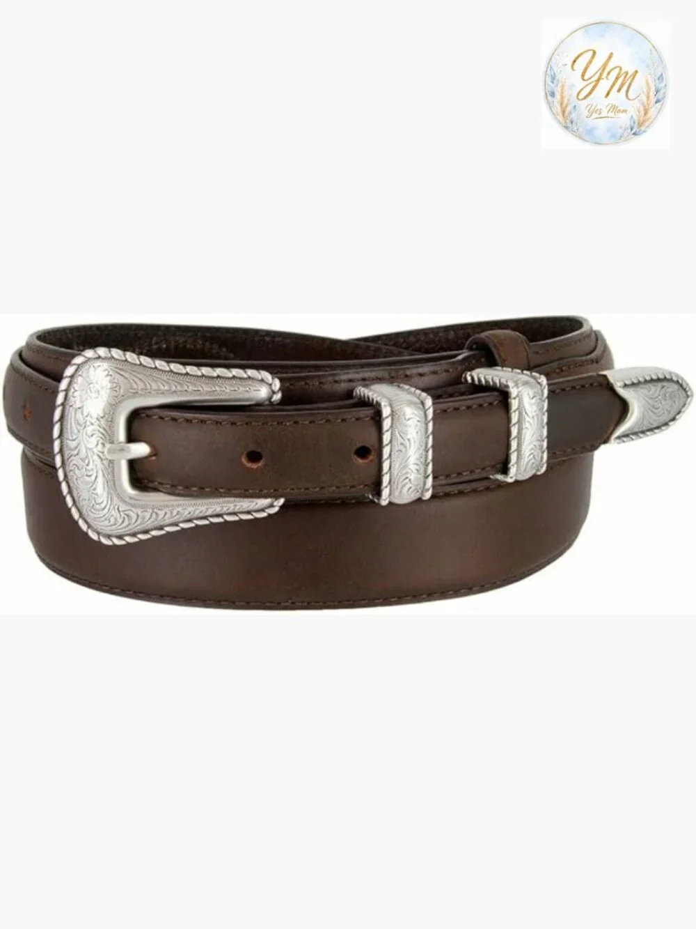 Oil Tanned Genuine Leather Western Ranger Belt 1-3/8
